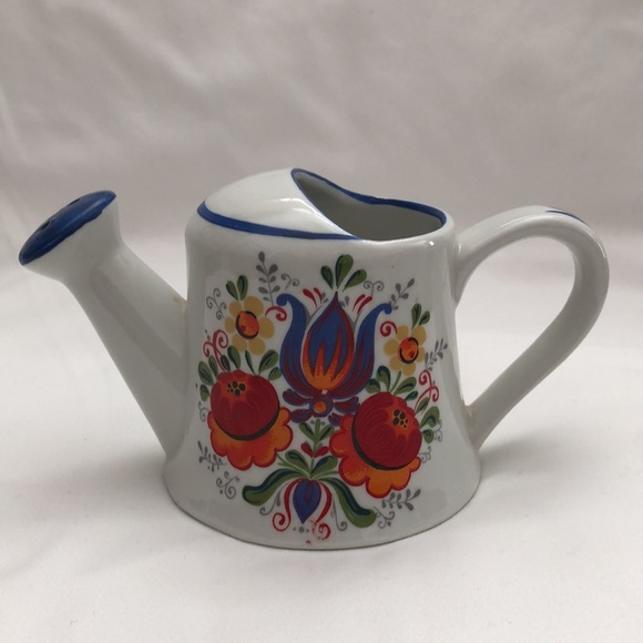 Vintage Ceramic Watering Can Planter Porcelain Made in West Germany - Picture 3 of 5